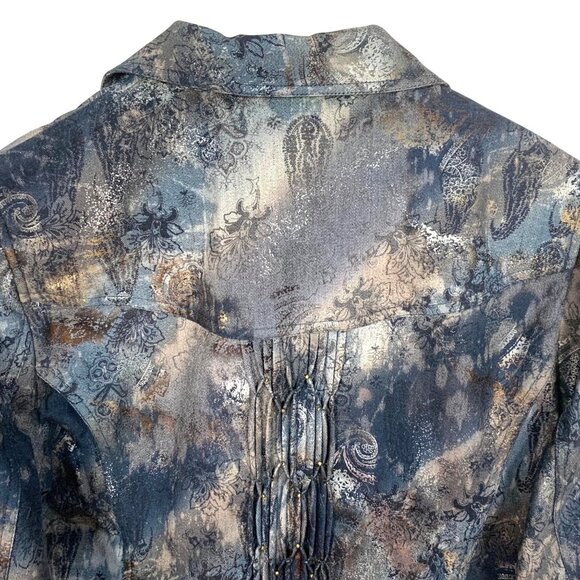 Whimsigoth Mystical Cottagegoth TieDye Jacket 10 Art To Wear Smocked Embellished - Picture 7 of 12
